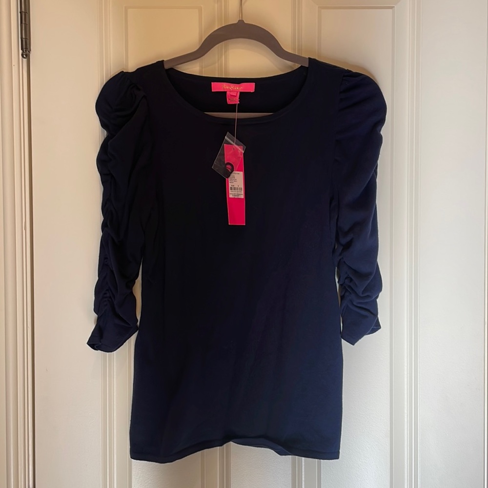 NWT Lilly Pulitzer Avanna Sweater Style # 006311 True Navy Size Small